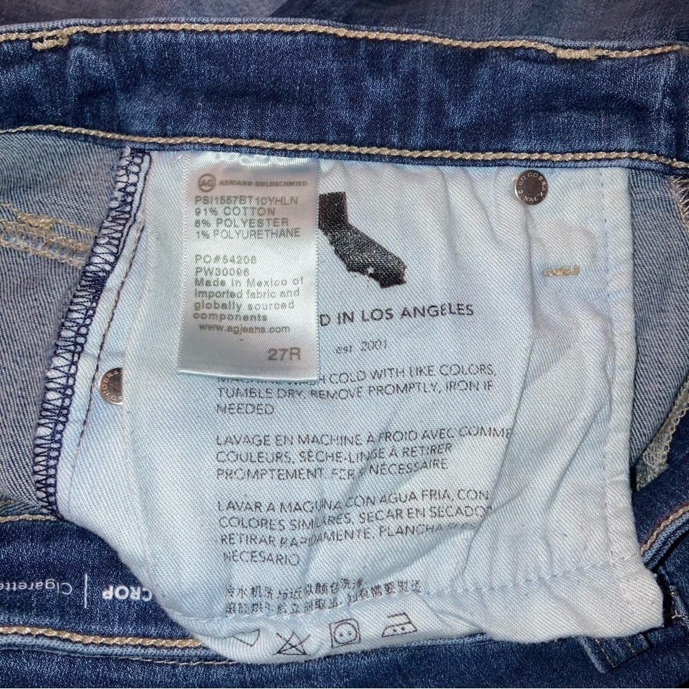AG Adriano Goldschmied Women's  Prima Cigarette Jeans | Size 27R - Picture 9 of 12